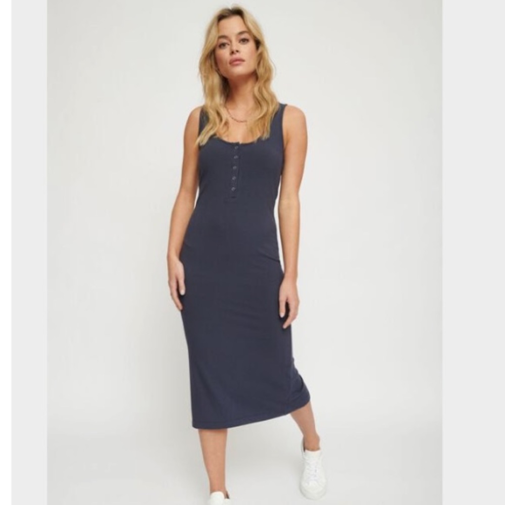Ribbed Henley dress